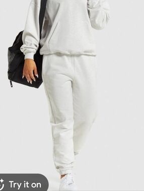 Gymshark Rest Day Sweats - White Marl, size XS